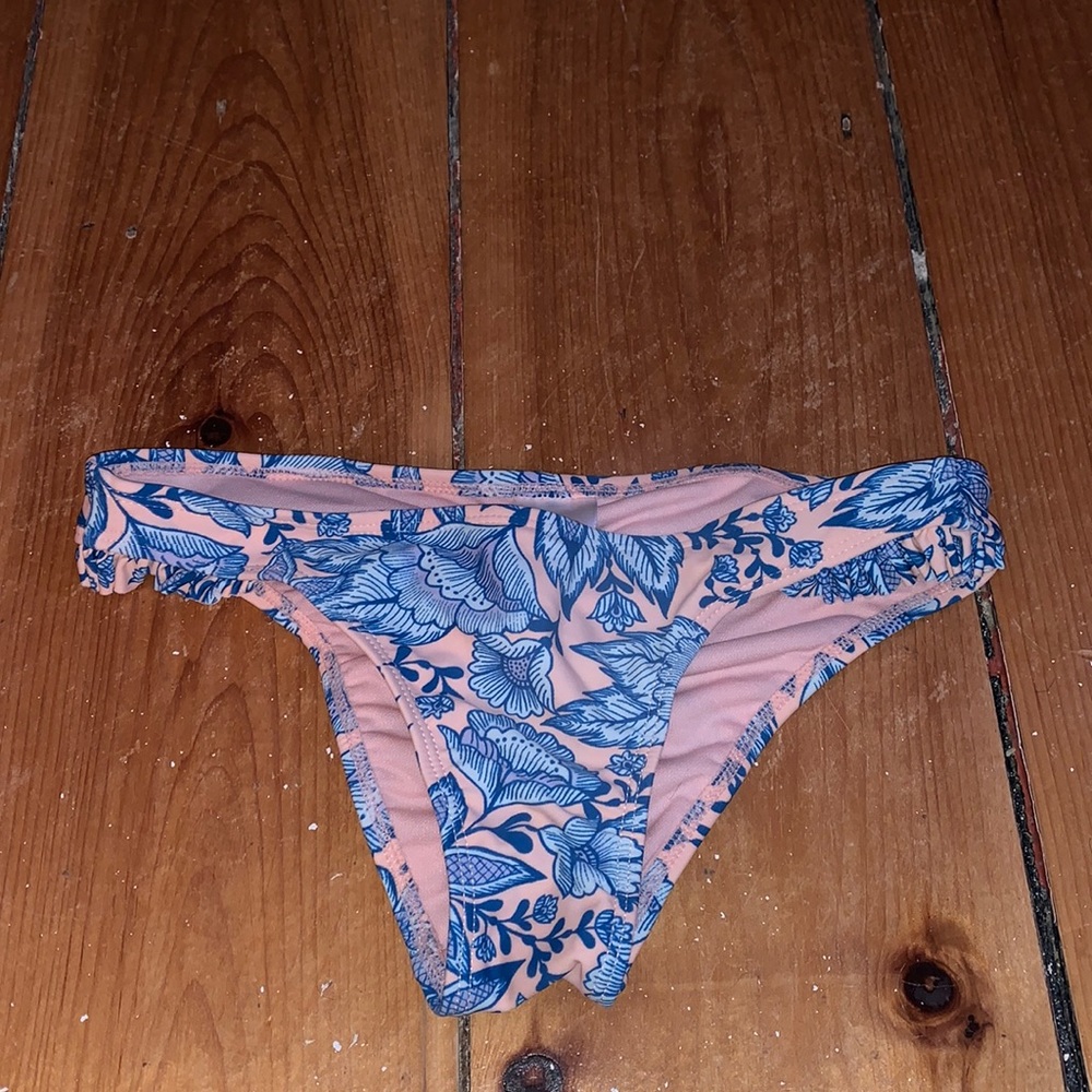 Target blue flower patterned bathing suit bottom